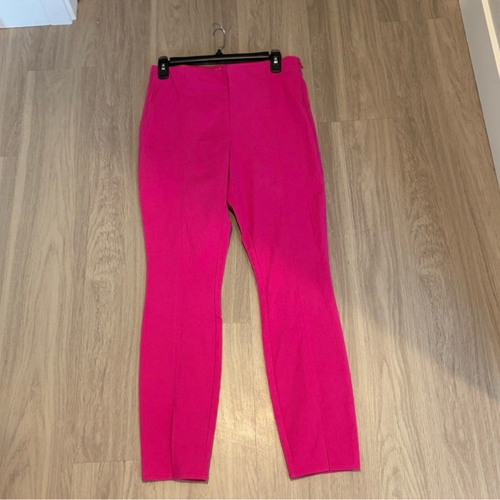 H&M High-Rise Slim Fit Women's Pants - Hot Pink